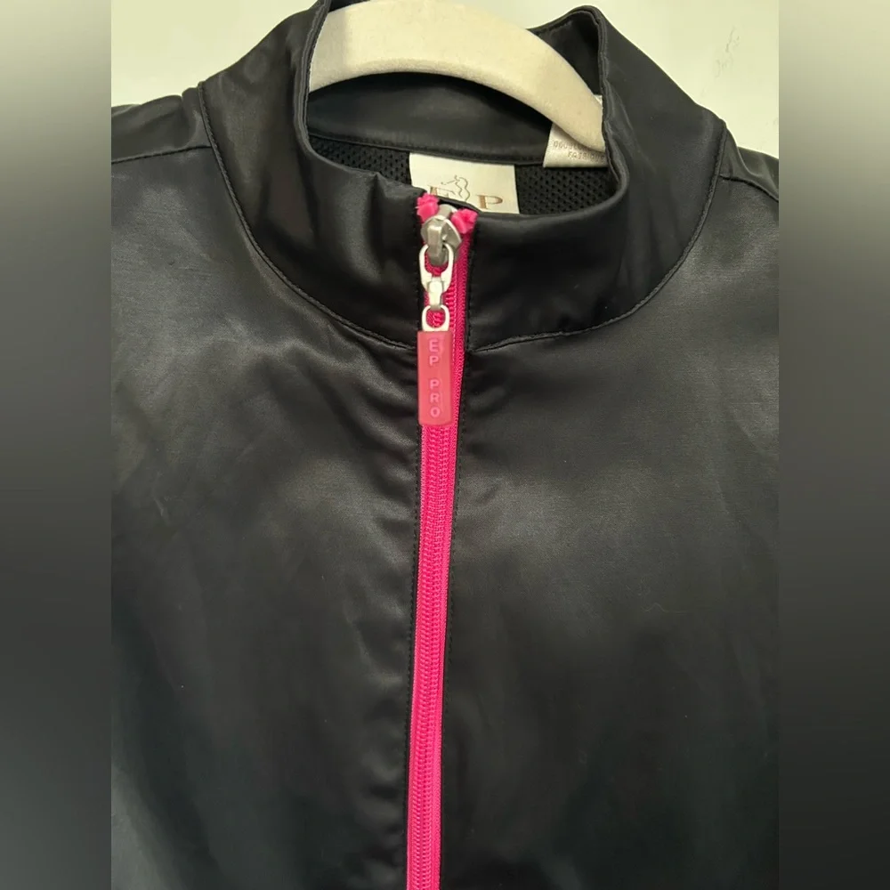 EP Pro Poppy‎ Hills Golf Vest  Women's Size Small Black with Pink Accents